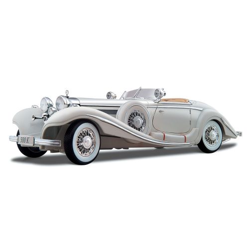 Автомодель в масштабі 1:18 Mercedes-Benz 500 K Typ Specialroadster (1936) Macharadga білий  мініатюра фото 1