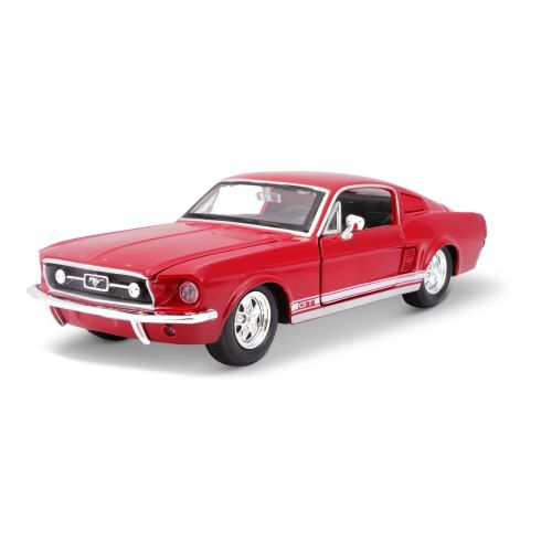 Машинка іграшкова 1967 Ford Mustang GT масштаб 1:24 червоний  мініатюра фото 1