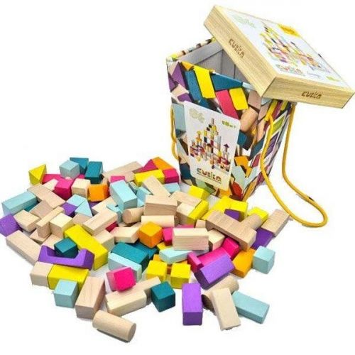 Дитячий конструктор "Cubika 1"/Wooden blocks construction kit «Cubika 1»  мініатюра фото 1