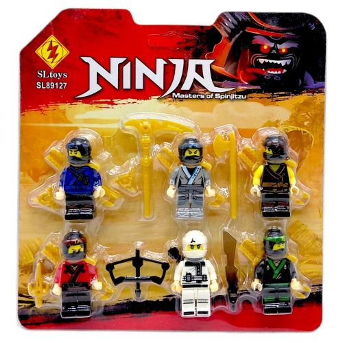 Фігурка мультгероїв "Ninja" 6 фігурок на планшетці 18*17,2см  мініатюра фото 1