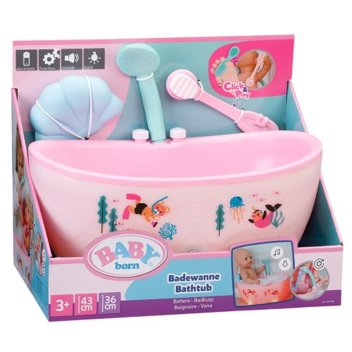 Автоматична ванночка для ляльки Baby Born – Казкове купання  мініатюра фото 1