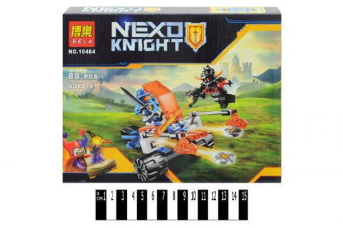 "Brick" "NEXO knights" (коробка) 10484 88дет.  р. 22х17х4,5см.  / 96 / фото
