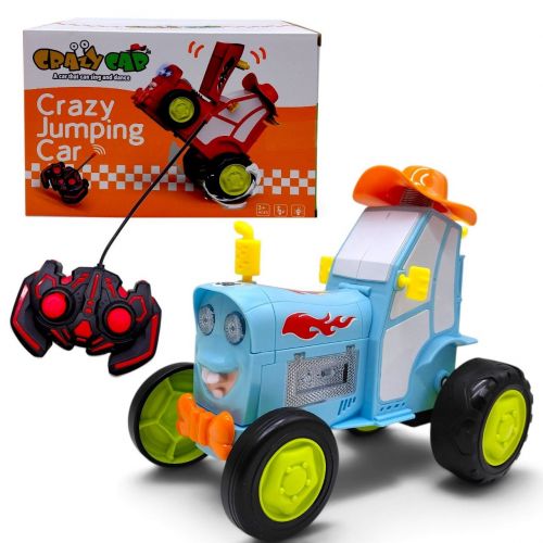 Трактор танцюючий "CrazyCar" на радіокеруванні, акум. USB. , музика, світло, танцює кор. 24x14x16см (СИНІЙ)  мініатюра фото 1