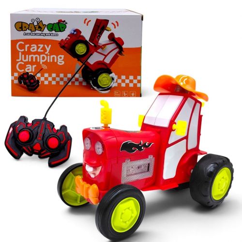 Трактор танцюючий "CrazyCar" на радіокеруванні, акум. USB. , музика, світло, танцює кор. 24x14x16см (ЧЕРВОНИЙ)  мініатюра фото 1