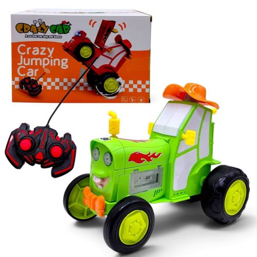 Трактор танцюючий "CrazyCar" на радіокеруванні, акум. USB. , музика, світло, танцює кор. 24x14x16см (ЗЕЛЕНИЙ)  мініатюра фото 1