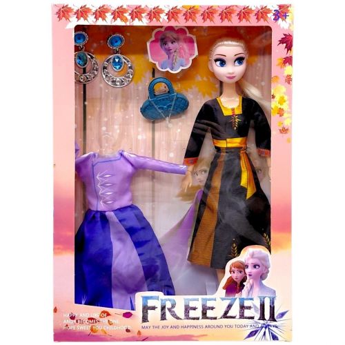 Лялька "Frozen: Ельза", 29 см, шарнірні суглоби, аксесуари, в коробці (ЧОРНИЙ-БУЗКОВИЙ) фото