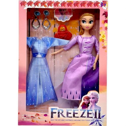 Лялька "Frozen: Ельза", 29 см, шарнірні суглоби, аксесуари, в коробці (БЛАКИТНИЙ-БУЗКОВИЙ) фото