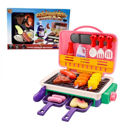 Мастер Гриль WToys, продукты меняют цвет, звук, подсветка, холодный пар (РОЗОВЫЙ) фото