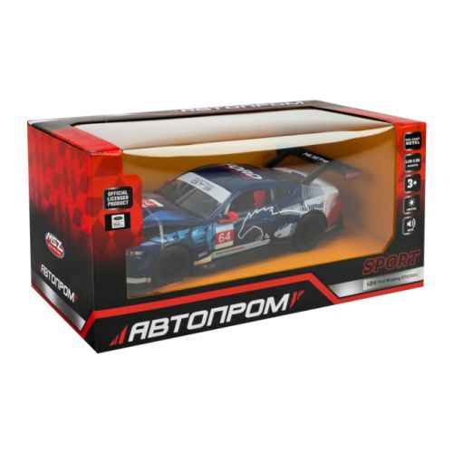 Машина металева АВТОПРОМ на батарейках 1:24 Ford Mustang GT3（2024), зі звуками, світлом  мініатюра фото 1