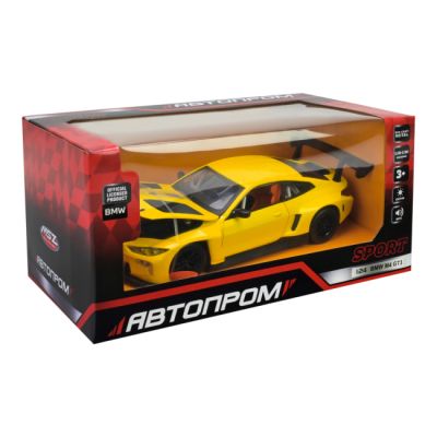 Машина металева АВТОПРОМ на батарейках 1:24 "BMW M4 GT3" світло, звук  мініатюра фото 1
