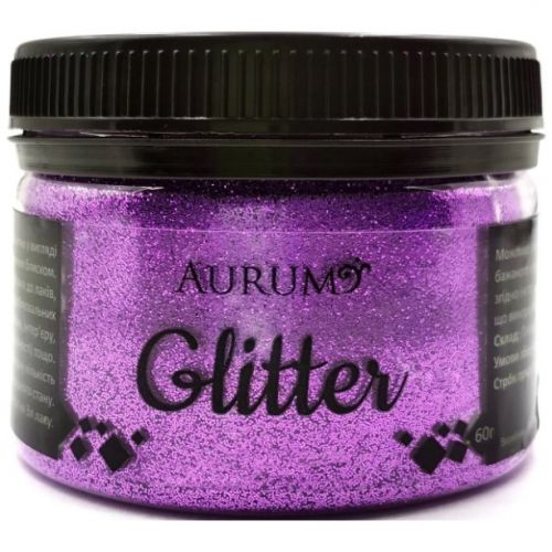 Декоративні блискітки Глітер Aurum Фіолетовий 60 г  мініатюра фото 1