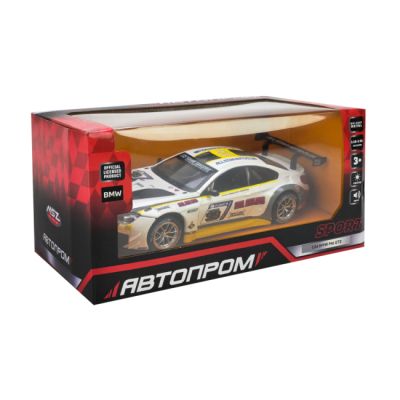 Машина металева АВТОПРОМ на батарейках 1:24 BMW M6 GT3 зі звуками, світлом  мініатюра фото 1