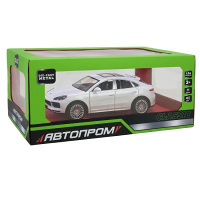 МАШИНА МЕТАЛЕВА "АВТОПРОМ" 1:24 PORSCHE CAYENNE (БІЛИЙ)  мініатюра фото 1