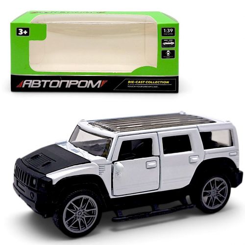 МАШИНА МЕТАЛЕВА "АВТОПРОМ" 1:43 HUMMER (БІЛИЙ)  мініатюра фото 1