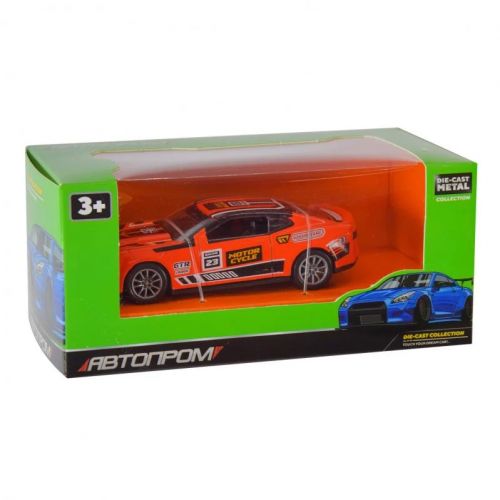 МАШИНА МЕТАЛЕВА "АВТОПРОМ" 1:36 CHEVROLET CAMARO (ПОМАРАНЧЕВИЙ)  мініатюра фото 1