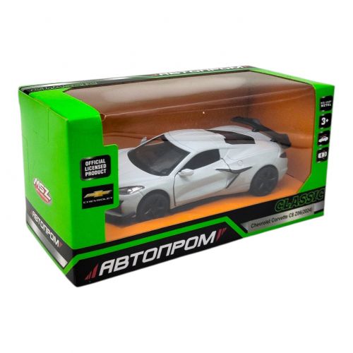 МАШИНА МЕТАЛЕВА "АВТОПРОМ" CHEVROLET CORVETTE C8 Z06 (2024) (СІРИЙ)  мініатюра фото 1
