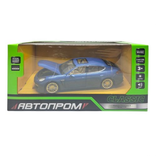МАШИНА МЕТАЛЕВА "АВТОПРОМ" 1:24 PORSCHE PANAMERA S (СИНІЙ)  мініатюра фото 1