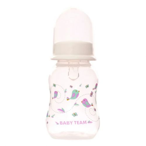 Пляшечка для годування з силіконовою соскою, 125 мл (125 ml) білий  мініатюра фото 1