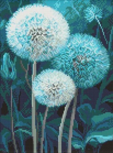 Алмазна мозаїка - Бірюзові кульбаби ©art_selena_ua  мініатюра фото 1