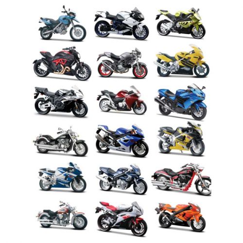 Моделі мотоциклів Special Edition Motorcycles, масштаб 1:18 (мікс видів)  мініатюра фото 1