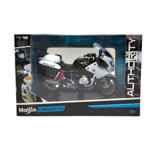 Мотоцикл іграшковий Authority Police, масштаб 1:18 BMW R 1200 RT (ЧОРНО-БІЛИЙ)  мініатюра фото 1