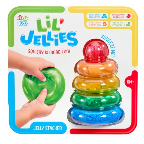 Сенсорний конструктор JELLY BLOX серії "Lilʼ Jellies" - ПІРАМІДКА-КОЛЬОРИНКА  мініатюра фото 1