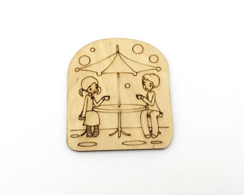 Дерев'яні магніти Романтика № 17  мініатюра фото 1