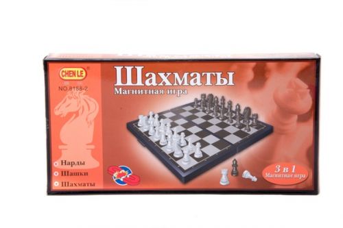 Магнітна гра 3 в 1 (шахи, шашки, нарди) фото