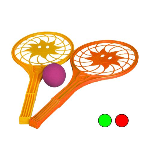 Набор для тенниса "Солнышко" (2 ракетки и мячик) фото