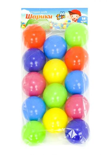 Кульки пластикові "60 мм" (14 шт) фото