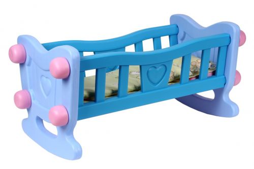 Кроватка для куклы "Технок" (голубая) фото