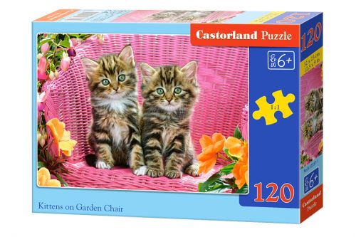 Пазлы "Котята на кресле", 120 эл фото