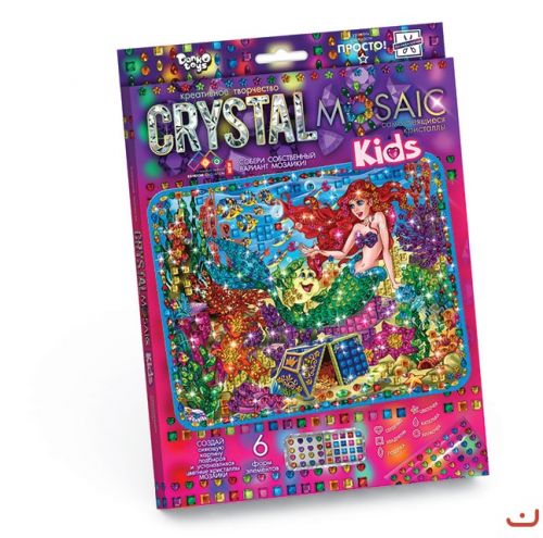 Набір для креативної творчості "CRYSTAL MOSAIC KIDS", "Русалочка" фото