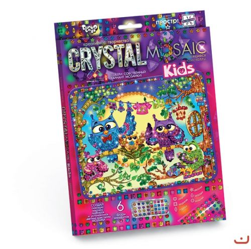 Набор для креативного творчества "CRYSTAL MOSAIC KIDS", "Совушки" фото