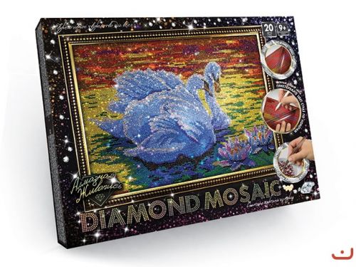 Алмазна живопис "DIAMOND MOSAIC", "Лебідь" фото