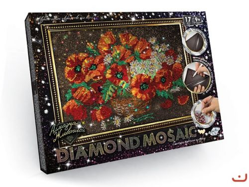 Алмазная живопись "DIAMOND MOSAIC", "Маки" фото