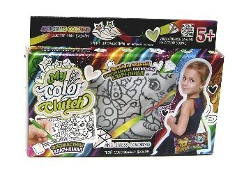Набор для творчества "My Color Clutch", клатч-пенал-раскраска "Котёнок и щенок" фото