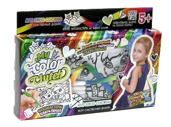 Набор для творчества "My Color Clutch", клатч-пенал-раскраска "Кролик и белочка" фото