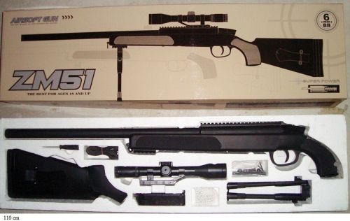 Винтовка снайперская металлическая ZM51 (черная) фото