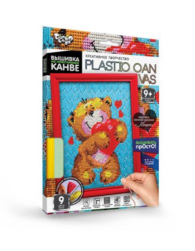 Вышивка на пластиковой канве "PLASTIC CANVAS: Мишка" фото