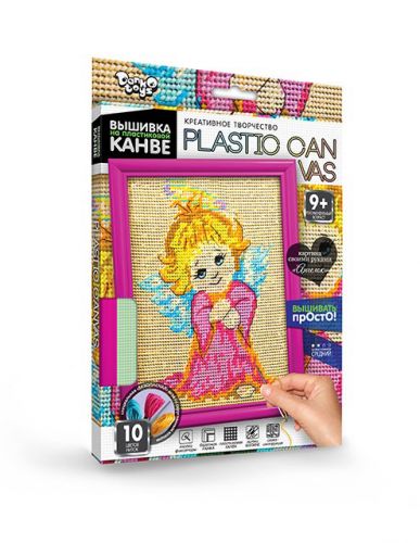 Вишивка на пластиковій канві "PLASTIC CANVAS: Ангелок" фото