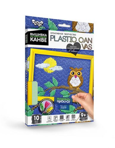 Вишивка на пластиковій канві "PLASTIC CANVAS: Совеня" фото