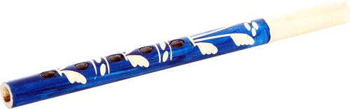 Сопілка різьблена (синя), 25 см фото