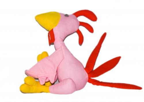 Игрушка мягкая "Петух Гога розовый" фото