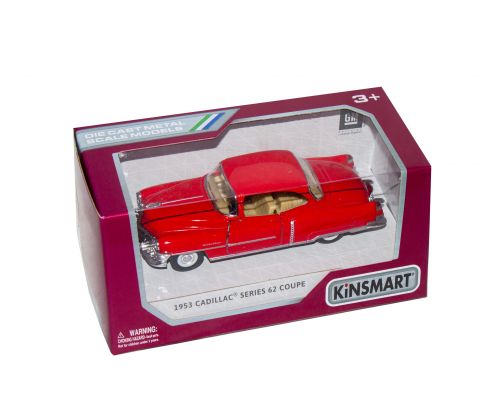Машинка KINSMART "Cadillac Series 62" (червона)  мініатюра фото 1