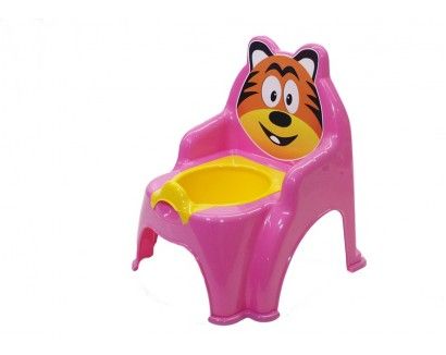 Детский горшок-стульчик "Тигр" (розовый) фото