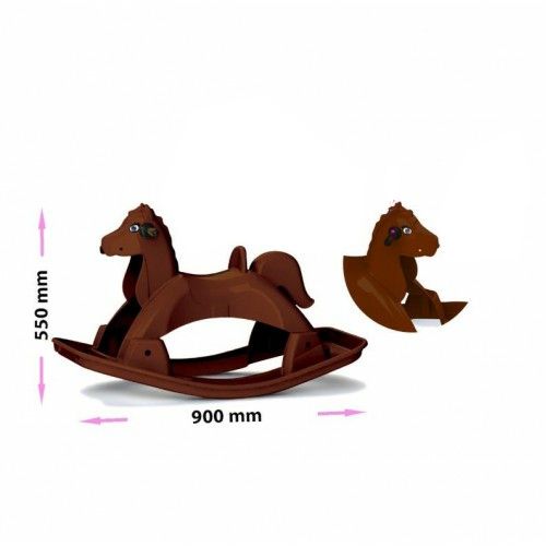 Лошадка-качалка, коричневая фото